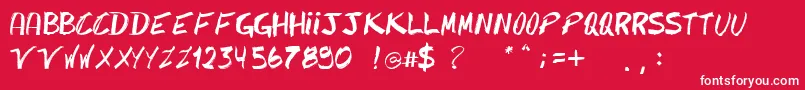 Caipirinha Font – White Fonts on Red Background