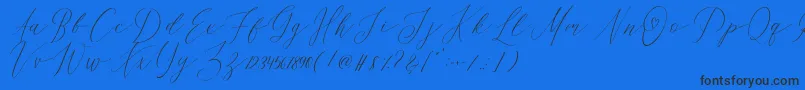 OhSamanthaDemo Font – Black Fonts on Blue Background