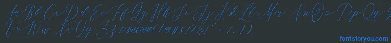 OhSamanthaDemo Font – Blue Fonts on Black Background