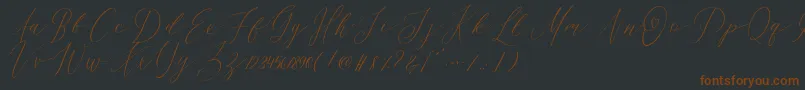 OhSamanthaDemo Font – Brown Fonts on Black Background