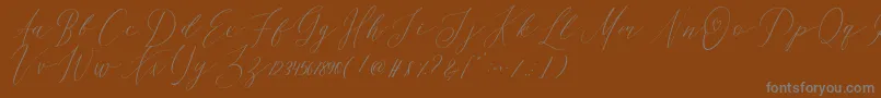 Шрифт OhSamanthaDemo – серые шрифты на коричневом фоне