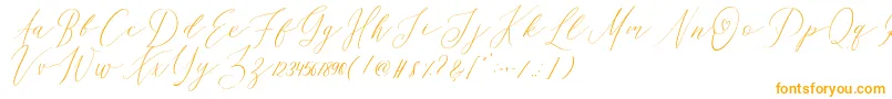 Шрифт OhSamanthaDemo – оранжевые шрифты на белом фоне