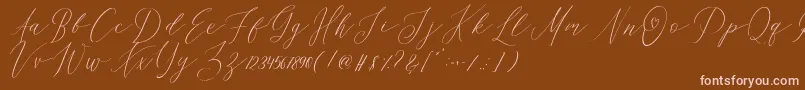 Шрифт OhSamanthaDemo – розовые шрифты на коричневом фоне