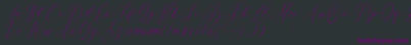 OhSamanthaDemo Font – Purple Fonts on Black Background