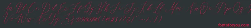 Шрифт OhSamanthaDemo – красные шрифты на чёрном фоне