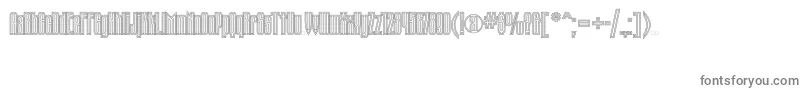 フォントTauernectt – 白い背景に灰色の文字
