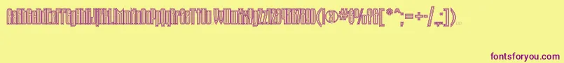 Tauernectt Font – Purple Fonts on Yellow Background