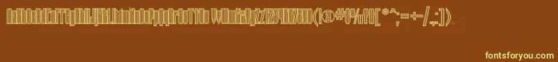 Tauernectt Font – Yellow Fonts on Brown Background