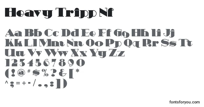 A fonte Heavy Tripp Nf – alfabeto, números, caracteres especiais
