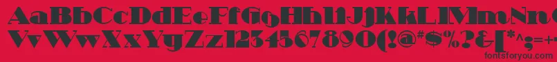 Heavy Tripp Nf Font – Black Fonts on Red Background