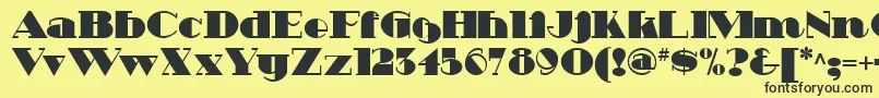 Heavy Tripp Nf Font – Black Fonts on Yellow Background