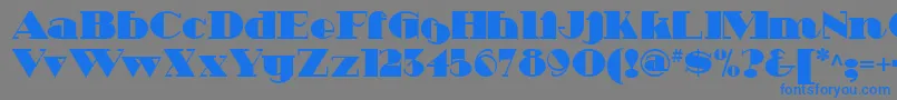 Heavy Tripp Nf Font – Blue Fonts on Gray Background