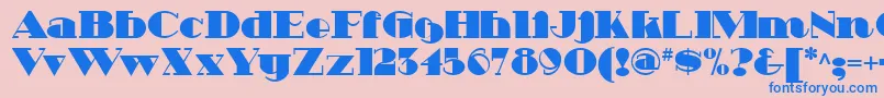 Heavy Tripp Nf Font – Blue Fonts on Pink Background