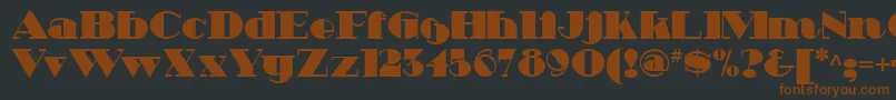 Шрифт Heavy Tripp Nf – коричневые шрифты на чёрном фоне