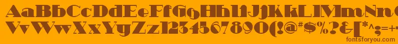 Heavy Tripp Nf Font – Brown Fonts on Orange Background