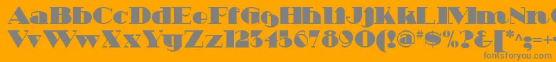 Heavy Tripp Nf-Schriftart – Graue Schriften auf orangefarbenem Hintergrund