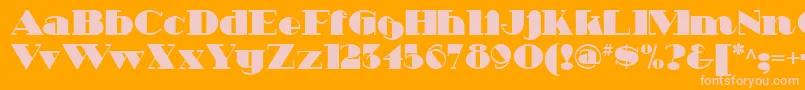 Police Heavy Tripp Nf – polices roses sur fond orange