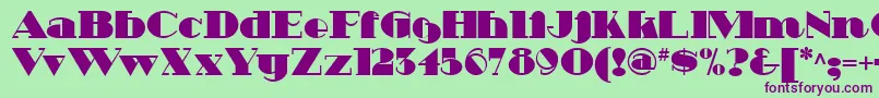 Heavy Tripp Nf Font – Purple Fonts on Green Background