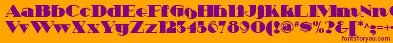 Heavy Tripp Nf Font – Purple Fonts on Orange Background