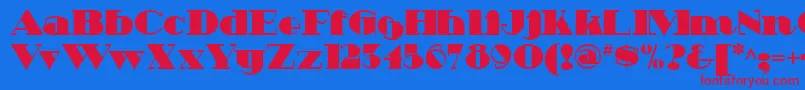 Heavy Tripp Nf Font – Red Fonts on Blue Background