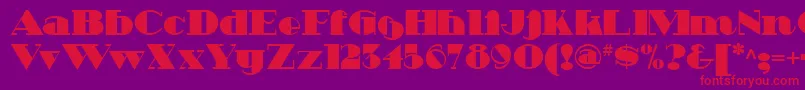 Heavy Tripp Nf Font – Red Fonts on Purple Background