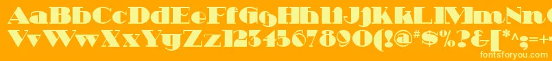 Heavy Tripp Nf Font – Yellow Fonts on Orange Background