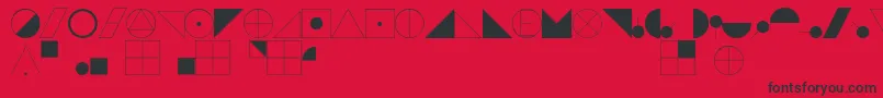 EsriIglFont22 Font – Black Fonts on Red Background