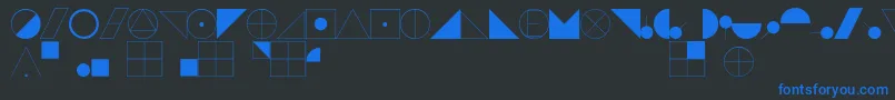 EsriIglFont22 Font – Blue Fonts on Black Background