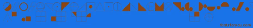 EsriIglFont22 Font – Brown Fonts on Blue Background