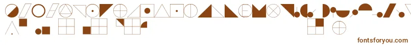 Шрифт EsriIglFont22 – коричневые шрифты на белом фоне