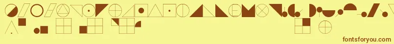 EsriIglFont22 Font – Brown Fonts on Yellow Background