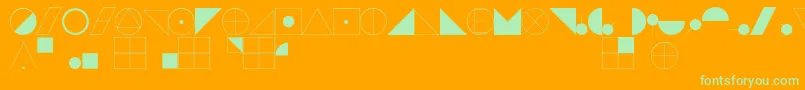 EsriIglFont22 Font – Green Fonts on Orange Background