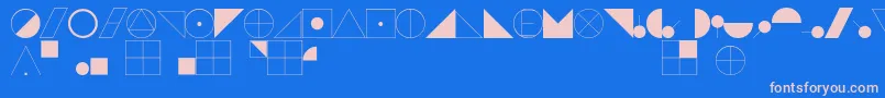 EsriIglFont22 Font – Pink Fonts on Blue Background