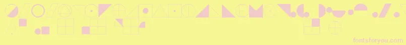 フォントEsriIglFont22 – ピンクのフォント、黄色の背景