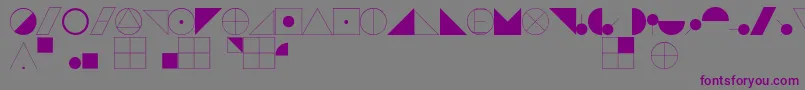 フォントEsriIglFont22 – 紫色のフォント、灰色の背景