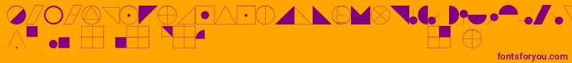 EsriIglFont22-Schriftart – Violette Schriften auf orangefarbenem Hintergrund