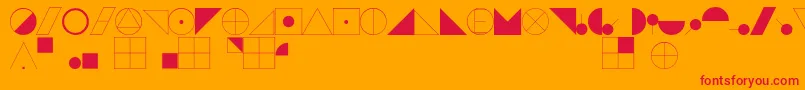 EsriIglFont22 Font – Red Fonts on Orange Background