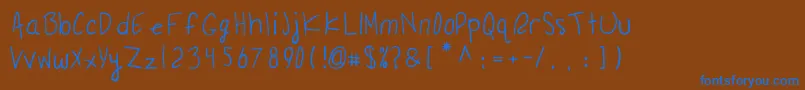 More about RailaSkies Font RailaSkies Font – Blue Fonts on Brown Background