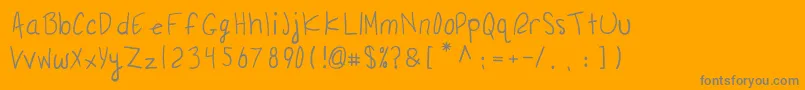 RailaSkies Font – Gray Fonts on Orange Background