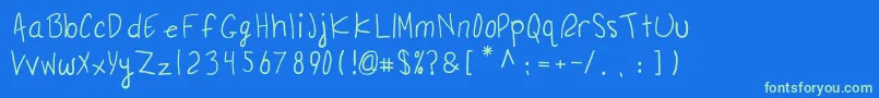 RailaSkies Font – Green Fonts on Blue Background