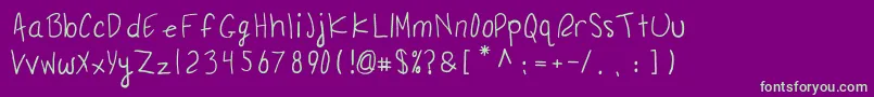 RailaSkies Font – Green Fonts on Purple Background