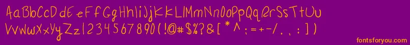 RailaSkies Font – Orange Fonts on Purple Background