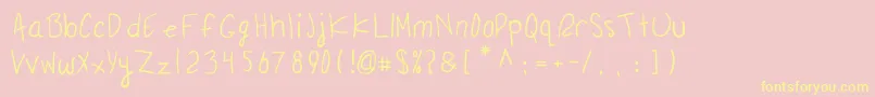 RailaSkies Font – Yellow Fonts on Pink Background