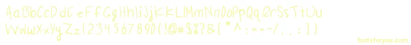 RailaSkies Font – Yellow Fonts on White Background