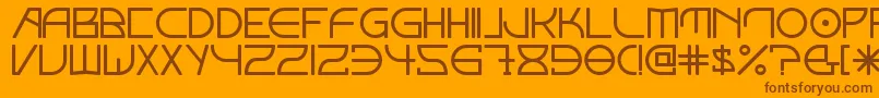 Elektora Font – Brown Fonts on Orange Background