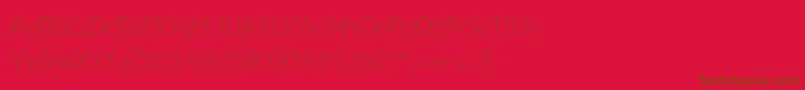 Nationfd-Schriftart – Braune Schriften auf rotem Hintergrund
