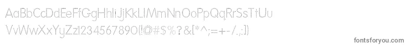 Nationfd-fontti – harmaat kirjasimet valkoisella taustalla