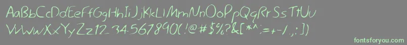 Lehn044 Font – Green Fonts on Gray Background