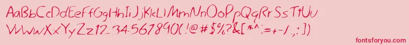 Lehn044 Font – Red Fonts on Pink Background
