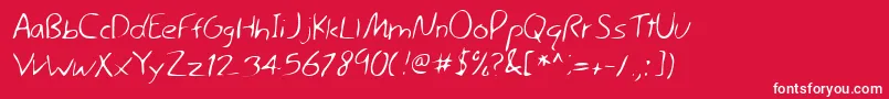 Lehn044 Font – White Fonts on Red Background